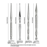 New Acupuncture Stick Double Head Face Massage Tool, Stainless Steel Acupressure Pen, Ear & Body Acupoint Probe For Muscle Relie