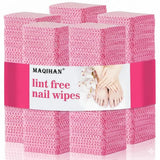 Lint Free Nail Wipes for Gel Polish Removal 600 Count Premium Pink Nail Polish Remover Pads No Lint No Residue Wipes for Acrylic Nails Gel Nails Nail Glue Clean Up and Eyelash Extension Application Toallitas Para U?as