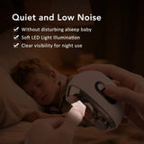 2 in 1 Multi-functional Electric Nail Clipper 3-Speed Nail Polishing Auto Nail Trimmer Scissor File with Light for Kids Adult
