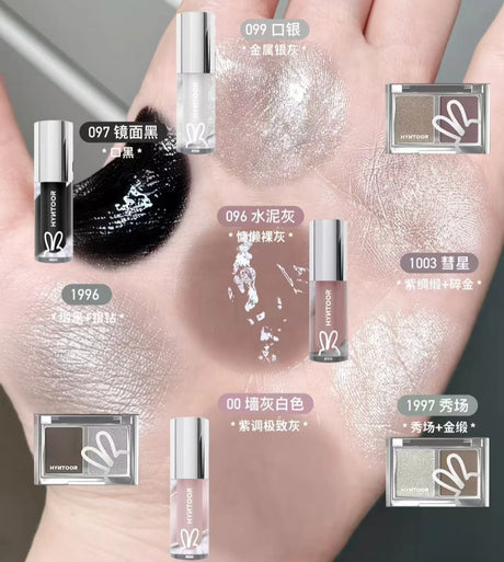HYNTOOR Playful Rebellious Lip Gloss Planet  Mouth Black Mouth Silver Mouth Gray Lip Oil Mirror Water Gloss