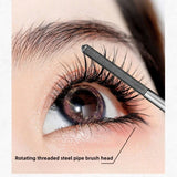 Metal Iron Lashes Mascara Waterproof Silk Fiber Mascara Black Long Curling Eyelash Extensions Non-clumping Eyes Makeup Cosmetics
