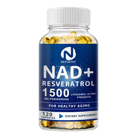 1500MG NAD+ Supplement - With Trans-Resveratrol, Natural Energy, Anti-aging & Cellular Health, Strengthens The Immune System