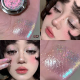 3D Butterfly Embossing Chameleon Eyeshadow Monochrome Metallic Changing Shiny Glitter Blue Purple Highlight Eye Makeup Festivals