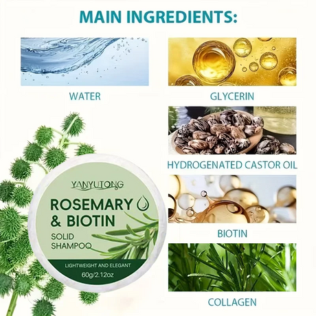 Rosemary Shampoo Soap: Deep Cleansing, Moisturizing and Nourishing, Scalp Relief and Oil Control, Hair Growth and Care, Daily Sh