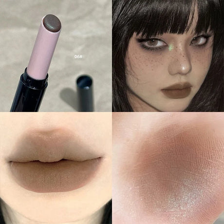 1Pc Matte Red Brown Lipstick Waterproof Matte Shimmer Lipstick Nude Lip Gloss Natural Rouge Balm Long-lasting Makeup Stick