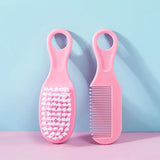 2Pcs/Set Baby Hairbrush Comb Portable Newborn Infant Toddlers Soft Hair Brush Head Massager Comb Set Baby Kid Hair Care Supplies