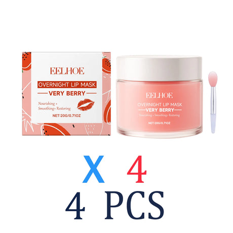 Berry Lip Sleeping Mask Overnight Lip Treatment for Dry Chapped Lips Hydrating Lip Mask with Hyaluronic Acid & Ceramide Deep