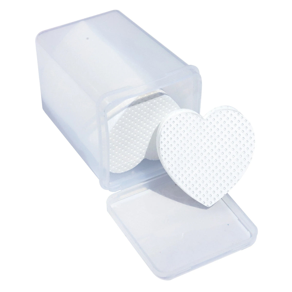 200Pcs Lint Free Nail Wipes Nail Polish Remover Cotton Pad, Heart Shape UV Gel Makeup Cleaning Tools