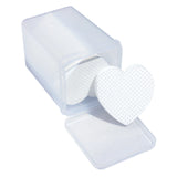 200Pcs Lint Free Nail Wipes Nail Polish Remover Cotton Pad, Heart Shape UV Gel Makeup Cleaning Tools