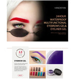 HANDAIYAN Colorful Eyebrow Cream Gel High Pigment Brows Tint Waterproof Long lasting Eye Brow Dye With Brushes Decorate Cosmetic