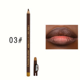 3pcs Eyebrow Pencil Eyeliner lip pencil Natural makeup Long-lasting Black dark coffee light coffee with pencil sharpener