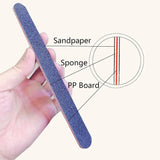 10 Pack Red Core Nail Files Professional Double-Sided 17.8x1.9cm Size for Salon And Home Use