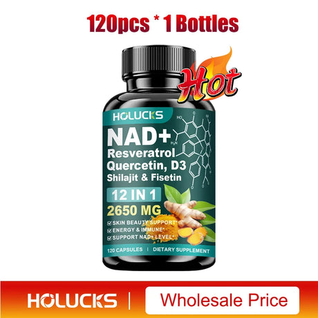 NAD Supplements, Enhances Cellular Vitality, Promotes Cell Repair, Anti-Aging, Boosts Energy and Focus