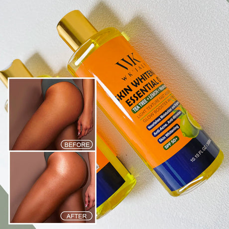 WK JALY Niacinamide Lightening Body Oil For All Skin, With Tea Tree, Lemon, Remove Acne, Fine Lines, Age Spot, Not Greasy, 300ml