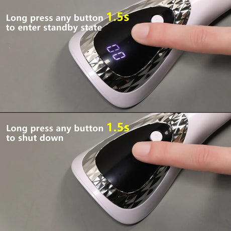 Handheld UV LED Nail Lamp USB Rechargeable Mini Manicure Lamp Nail Dryer With 5 Lamp Beads Quick Drying Gel Nail Polish