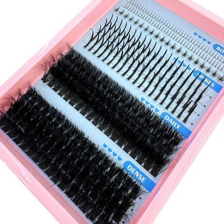 15Rows False Eyelashes Clusters Spikes&Bottom Lashes DIY Manga Cluster Eyelash Extensions Waterproof Individual Lashes Clusters