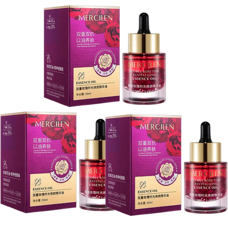 1/2/3pcs 30ML Double Rose Petal Radiance Essence Oil Facial Care Tightening Moisturizing Brightening Face Serum Korean Skin Care