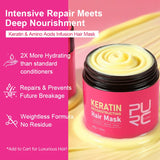 PURC 200g Keratin Hair Mask Straightening Smoothing Collagen Hair Treatment Mask Nourish Repair Damaged Frizz Hair Care Product