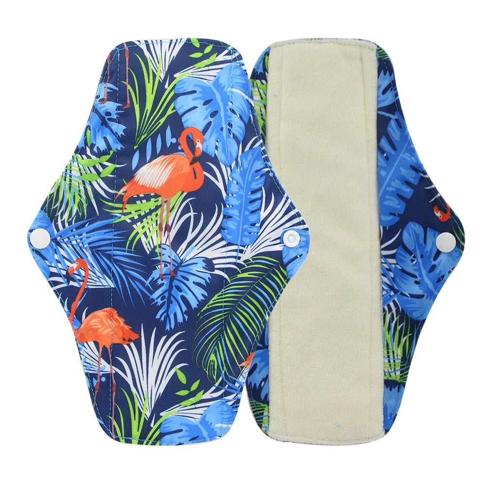 Washable Menstrual Pad Panty Liner Reusable Cloth Sanitary pad Hygienic and Soft Washable Charcoal Menstrual
