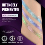 CHARMACY Chameleon Glitter Eyeshadow Color Shift High Pigment Single Eyeshadow Smooth Blendable Formula Eyeshadow for Party