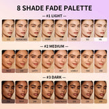 8 Shade Soft Matte Cream Concealer Palette Full Coverage Fade Dark Circles Blemishes Waterproof Long Lasting Oil Control Makeup