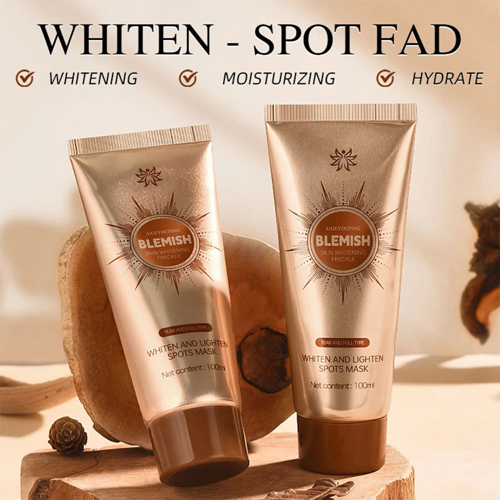 Whiten and Lighten Spots Mask Spots Peel-Off Facial Mask Anti-Blemish Freckle Brightening Mask Deeply Clean Pore Tightening Mois