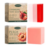 Female Wash Soap Yoni Bar Soap for Women Ph Balance Strawberry Remove Odor Deep Cleaning Moisturizing Private Parts Products