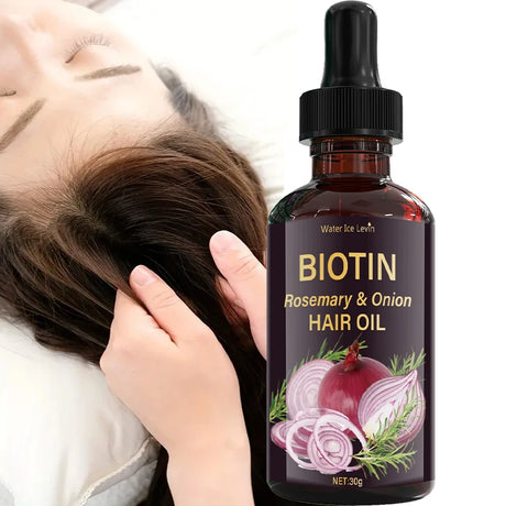 Rosemary & Onion Hair Oil with Biotin Complex - Nourishing Formula for Softer Hair - Heat Styling Support