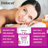 Multi-Collagen Complex - Hydrolyzed Protein Peptides with Hyaluronic Acid for Skin, Nails, Hair & Joint Health, Cellular Health