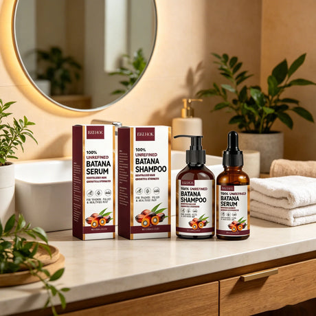 Batana Oil Shampoo Deep Cleaning Moisturizing Smooth Anti Frizzy Repair Damaged Hair Regulate Scalp Oil Regrowth Hair Care Set