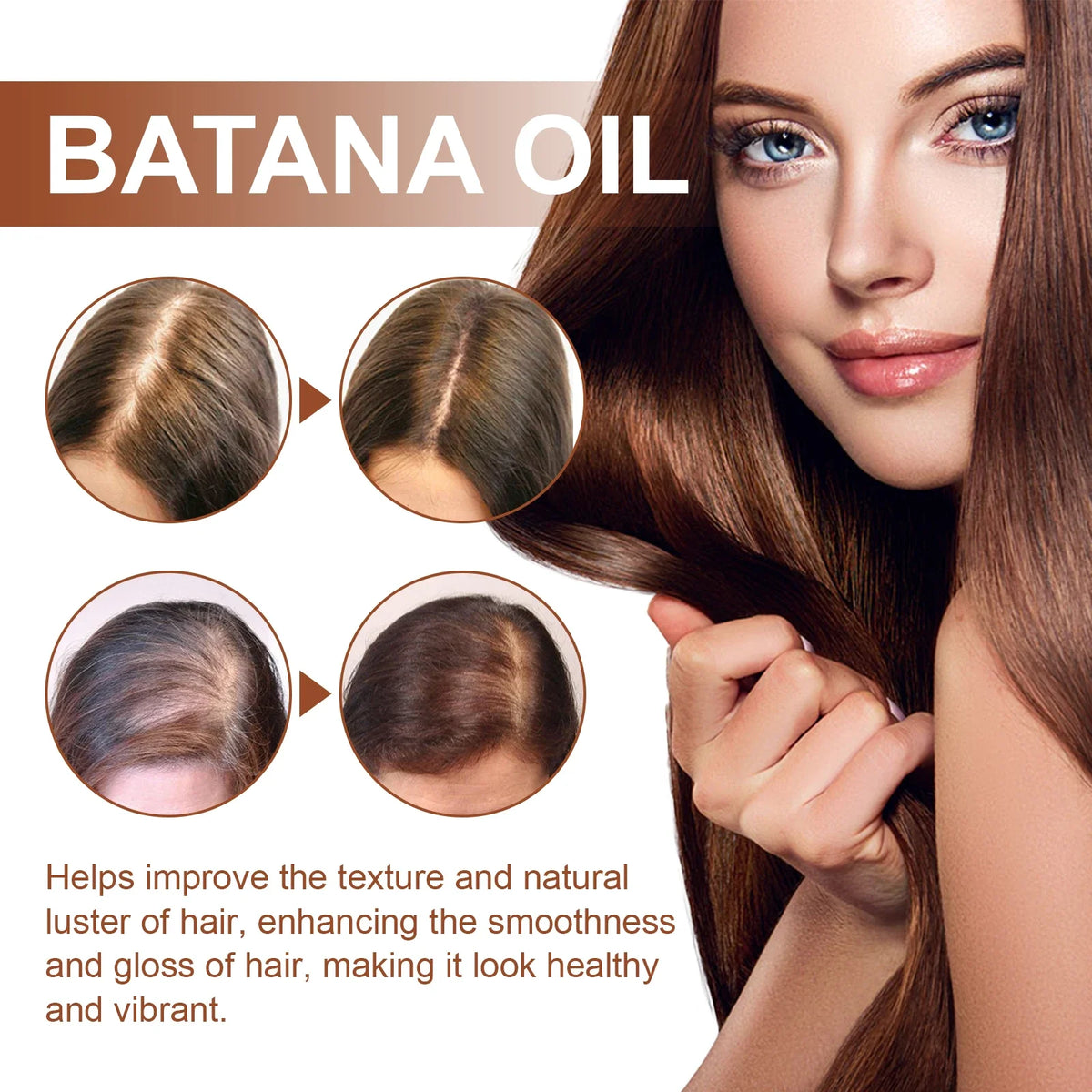 100% Pure Organic Hair Mask Batana Oil Hair Growth Oil Natural Treatment Nourish Reduce Hair Loss Anti-Breakage