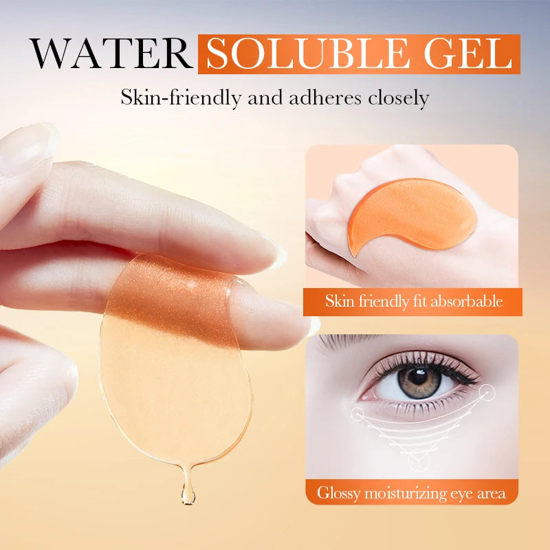 80Pcs Vitamin C Collagen Moisturizing Eye Mask, Moisturizing, Brightening, Makes Your Eyes More Beautiful, Vitamin C Eye Mask, Collagen Eye Mask - Eye Care.