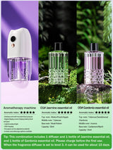 Multi-functional rechargeable portable aroma diffuser essential oil diffuser timer air freshener car home living room bathroom