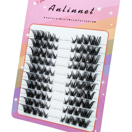 Fox False Eyelashes 1 box 80 Bundles Mink Eyelashes Extension Natural Volume Faux Eyelashes 3D Russian 8-13mm Mix Lashes Makeup