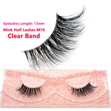 Half Lashes Short Mink Eyelashes Fluffy Soft False Eyelashes Wispy Cross Strip Eye Lashes Natural Mink Eyelash Extension Makeup