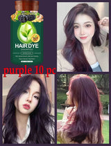 Pure Natural Herbal Hair Dye Shampoo Change Hair Color Cover Gray Hair White Hair Treatment Bubble Plant Hair Dye Hair Care