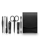 2023 New 7Pcs Portable Luxury Manicure Sets Pedicure Kits Colour Nail Clipper Set Personal Care Tools Eyebrow Scissors