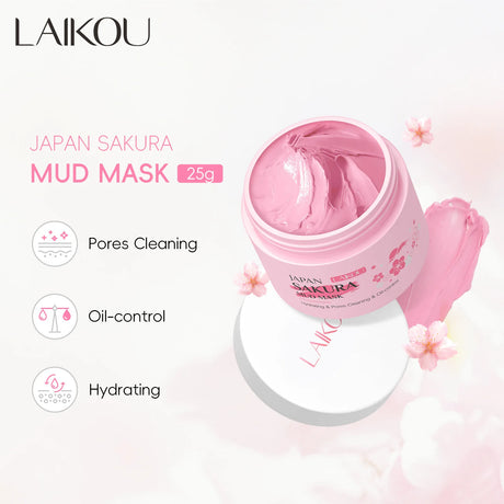 LAIKOU Longjing Matcha Mud Mask Refreshing Hydration & Moisturisation Removal Blackhead Clay Oil Control Deep Cleaning Mask