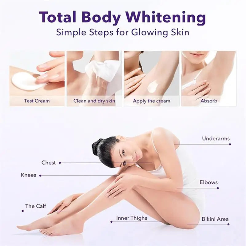Underarm odor removal and purification whitening cream is suitable for dark skin, brightening, deodorizing, and smoothing