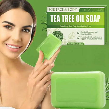 1/2/3pcs Tea Tree Soap,Relief Soap Bar, Moisturizing Exfoliate Relieve Cleansing Soap, Natural Bath Soap for Body and Face