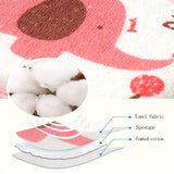 Baby Bath Sponge Kids Shower Rub Strong Water Absorption Soft Cleaning Brush Cute Cartoon Elephant Towel Material Cotton