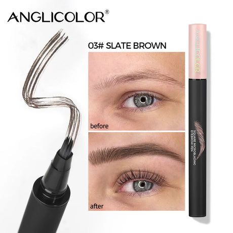 Velvet Wild Eyebrow Pencil Square Angled Brush Multifunction 3D Brow Dye Cream Hairline Anti-smudge Waterproof Eyebrow Tint Pen