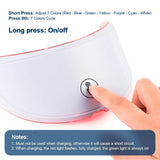 Neck LED Mask 7 Colors Photon Anti-Wrinkle Skin Brightening Neck Beauty Mask Skin Tightening Neck Wrinkle Remover Skin Care