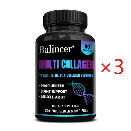 Multi Collagen Peptides Capsules - Supports Skin, Hair, Joint Health, Promote Collagen Production, Delay Aging,Enhances Immunity