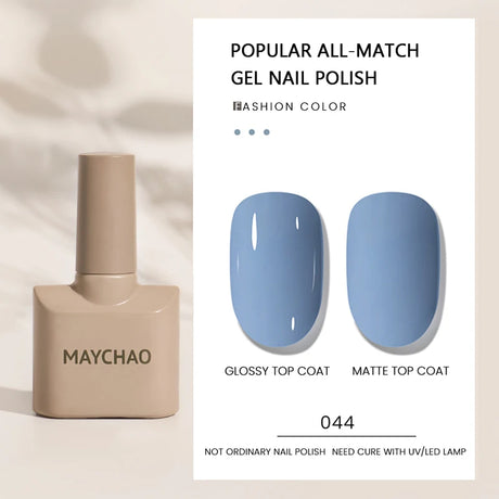 MAYCHAO Gel Nail Polish 12ML Full Coverage Base Top Coat Soak Off Gel Polish UV LED Gel Semi Permanent Varnishes Design Nail Art