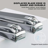 Nail Clippers Professional Metal Nail Cutter Nail Trimmer Fingernail Cutters with Nail File Sharp Manicure Tools For Adult Women