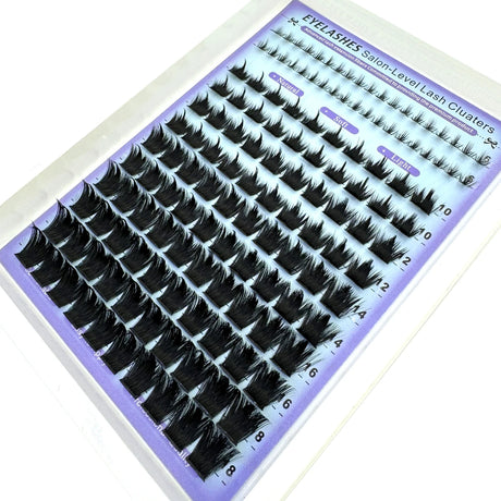 Salon-Like Lash Clusters Kit With Spikes DIY Eyelash Clusters D Curve Spiky Full Cluster Eyelash Extensions Kit Individual Lashe