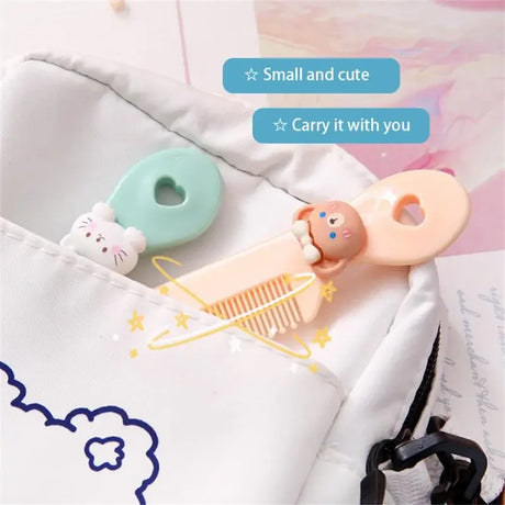 Cartoon Comb Portable Mini Cartoon Baby Rounded Comb Teeth Round Head Smooth Handle Color Toddler's Head Comb for Children