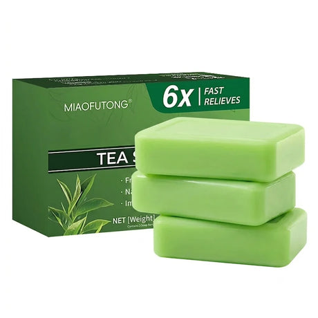 Natural Tea Tree Oil Cleansing Bar Face Body Soap for Acne Relief Moisturizing Skin Care Plant-Based Bath Soap 100g
