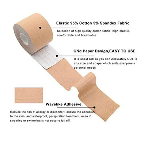 HaleyChan Boob Tape Bras for Women Adhesive Invisible Chest Nipple Pasties Covers Breast Lift Tape Push Up Bralette Sticky-1pcs